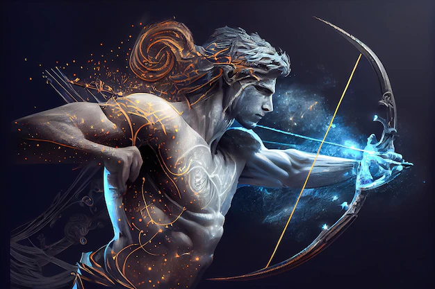 zodiac image of the Sagittarius sign half man half horse